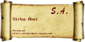 Strba Ábel névjegykártya