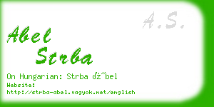 abel strba business card
